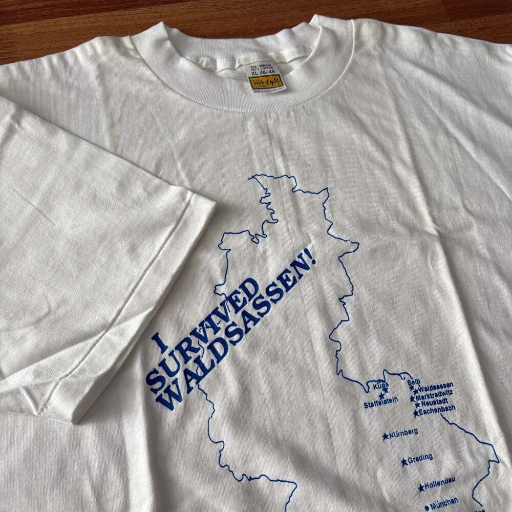 Vintage 90s I Survived Waldsassen Graphic single stitch T-Shirt
